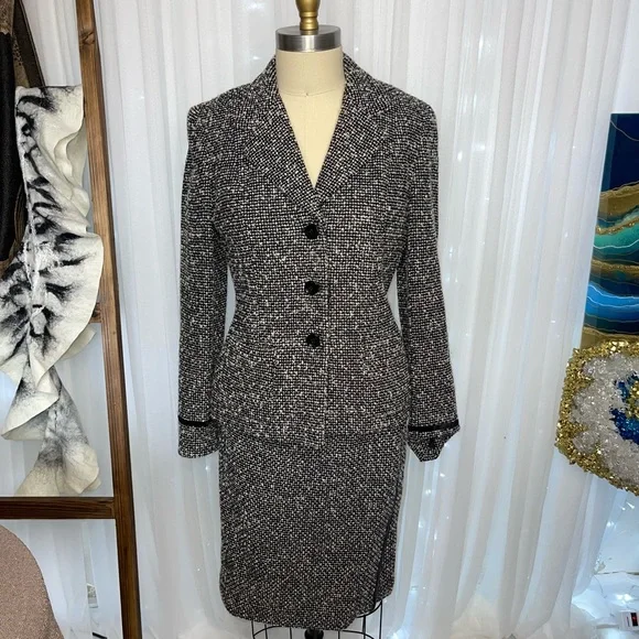 INC Tweed Suit 2 piece skirt and blazer set - Picture 1 of 6